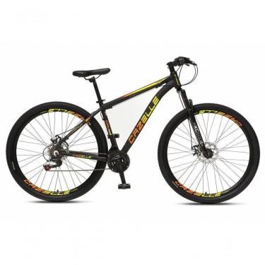 Imagem de Bicicleta Aro 29 Colli Cazelle Turim 21m Aluminio Quadro 17 Preto/adesivo Amarelo/laranja