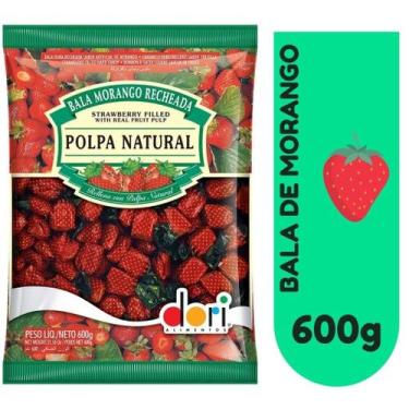 Imagem de Verdadeiro Morango do Amor Sabor de infância Bala Recheada de Morango 