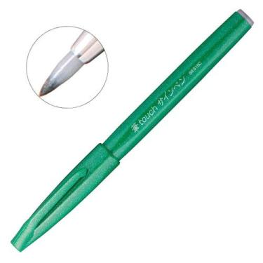 Imagem de Caneta Pincel Brush Sign Pentel Lettering Desenho Caligrafia, Verde