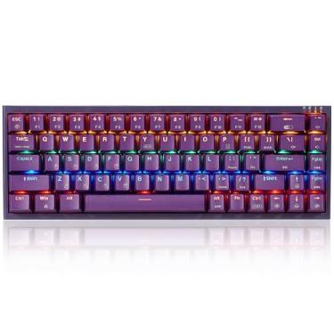 Imagem de Hexgears Teclado mecânico U1, teclado portátil para jogos 60% RGB retroiluminado compacto de 68 teclas, mini escritório com fio para Windows, laptop, PC, Mac, interruptor azul Kailh (clique)