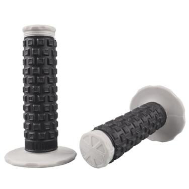 Imagem de Punho de borracha antiderrapante universal para motocicleta de 7/20.3 cm para motocross Mini Bike Surron Light Bee x Grips KLX110 YZ450F XR50 CRF80 Motocross Grips (cinza)