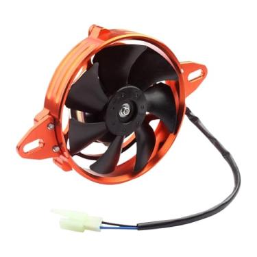 Imagem de NITAGO Ventilador de Refrigeração Elétrico de Liga de Alumínio Leve E Resistente para Motor de Motos 125cc 150cc 200cc 250cc, Laranja