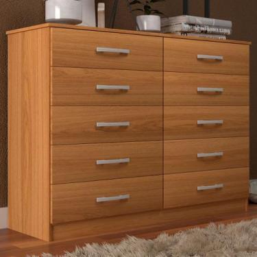 Imagem de Cômoda 10 Gavetas Cp0104 Cinnamomo - Evidencia Móveis, Cinamomo