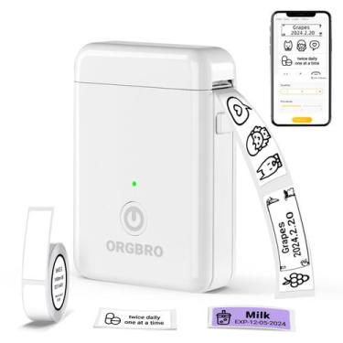 Imagem de Label Maker ORGBRO X1 Bluetooth portátil com fita branca
