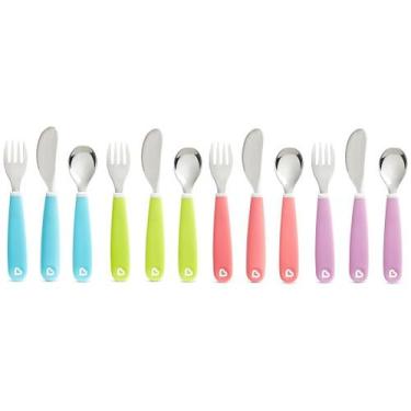 Imagem de Conjunto de utensílios Munchkin Splash Toddler com garfo, faca e colhe