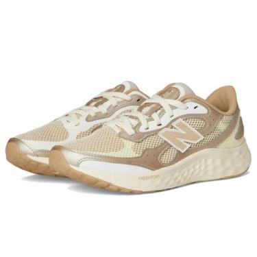 Imagem de New Balance Fresh Foam Arishi V4 Tiralux Tênis feminino, Incenso/angorá/dourado claro metálico, 5.5 Wide