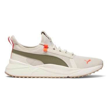Imagem de PUMA Tênis masculino Pacer Future Wide, Alpine Snow-Puma Olive-Rickie Orange, 44