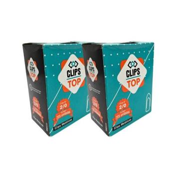 Imagem de 5 Caixas Clips N 2 Galvanizado Para Papel Papelaria Escritório - Clips