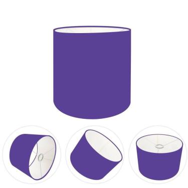 Imagem de Cúpula Abajur E Luminária Cilíndrica Vivare Cp-7005 ø18x18cm - Bocal Nacional Roxo