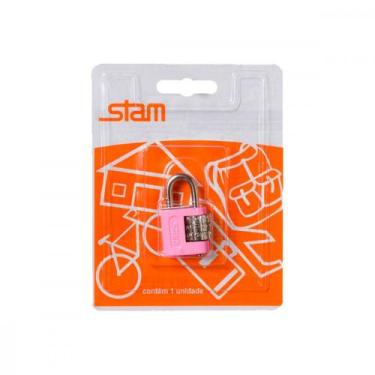 Imagem de Cadeado C/Segredo Stam 25Mm Cartela Rosa