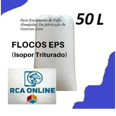Imagem de Flocos De Isopor 50 Litros Enchimento De Puffs E Almofadas