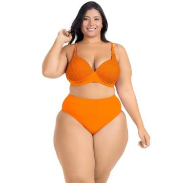 Imagem de Biquini Cortinão Alta Sustentação Calcinha Alta Modeladora - HYPE MODA