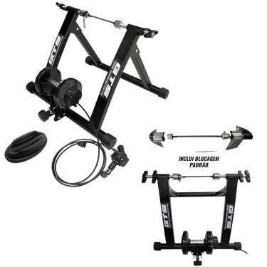 Imagem de Rolo Treino Gts Bicicleta Magnético Regulagem Guidão Preto-Unissex