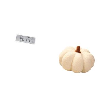 Imagem de Fenteer Relógio de Parede Digital de Abóbora, Decorativo, Multifuncional, com Display de Temperatura E Umidade, Almofada para Quarto, Escritório, Sala de Aula