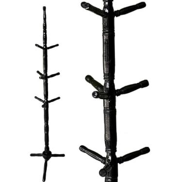 Imagem de Cabideiro, Cabideiro Mancebo Arara de Roupas 10 Ganchos em Madeira Cabide Organizador dDe Roupa, 165×30cm(Preto)