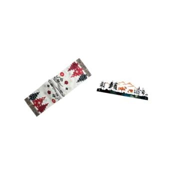 Imagem de Fenteer Caminho de Mesa com Escultura de Veado de Natal para Decoração de Casa de Fazenda, Toalha de Mesa Reutilizável para árvore, Cerca de Jardim, Armário D