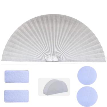 Imagem de Cortina de sombra de janela com padrão de folha, arco não tecido, cortinas semisombreadas, meia janela, cortinas de meia-janela, cortinas de lua, quarto, sala de estar, varanda, decoração (branco, 45