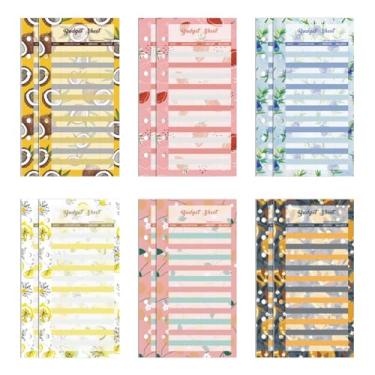 Imagem de Folhas de orçamento, agenda de fichário A6, refil de 6 furos para agenda, acessórios para caderno, organizador de notas de dinheiro