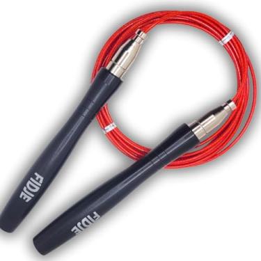 Imagem de Corda de Pular Speed Rope Profissional para Double e Triple Under com Rolamentos e Cabo de Aço, 2 Cabos Inclusos, Ajuste Comprimento em Segundos com Autotravamento, Manoplas Anatômicas Alumínio, Fidje Sports