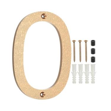 Imagem de PATIKIL Números de casa de 15 cm para fora, número 0 ABS textura de plástico flutuante número de casa número moderno caixa de correio números de porta com kit de unhas para rua residencial ao ar livre