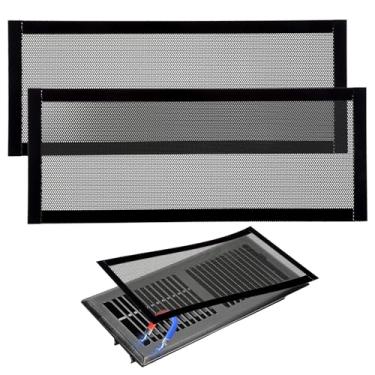Imagem de 2 peças de tela de cobertura de ventilação magnética, capa de tela de ventilação de ar de 10 x 25 cm, telas de malha laváveis, filtros de saídas de ar com moldura de PVC para casa, parede, teto, pega