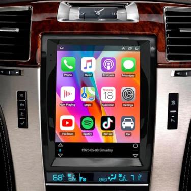 Imagem de 【4 + 64】 Rádio estéreo para carro de 9,7 polegadas para Cadillac Escalade SLS 2007 2008 2009 2010 2011 2012 2013 2014, tela sensível ao toque Bluetooth com câmera de backup Carplay Android Auto WiFi
