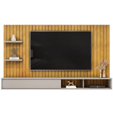 Imagem de Painel Suspenso Tv 60 Pol 179 Cm Friz Cedro Bali Dj Moveis Cedro Bali