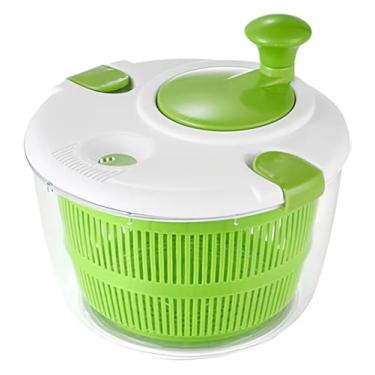Imagem de Girador de salada grande de 5 litros – Cortador de alface, lavador de frutas e secador de vegetais com escorredor e tigela de drenagem, lavar saladas verdes rápidas e fáceis, sem BPA