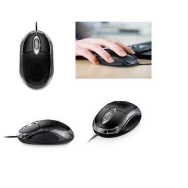Imagem de Mouse USB com Fio MS01  Óptico, Leve e Confortável  Ideal para Trabalh