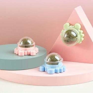 Imagem de Bolinha de Catnip para Gatos 100% Natural – Brinquedo Interativo, Relaxante e Estimulante para Diversão e Bem-Estar (Verde)