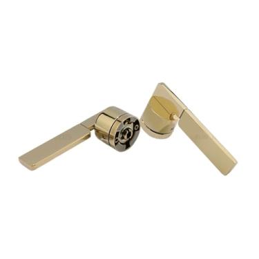 Imagem de Fechadura de porta de quarto, liga de zinco, silenciosa, fechadura de madeira, fechadura americana simples, alça dividida para casa (PVD ouro)
