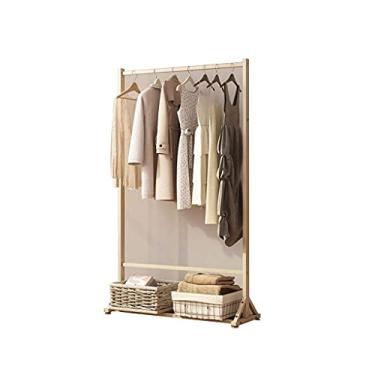 Imagem de Cabide cabide de madeira cabideiro de chão simples japonês corredor niture quarto armazenamento sapateira corredor 130 60 cm 130 60 cm (tamanho: 13060 cm) (140 * 100 cm)