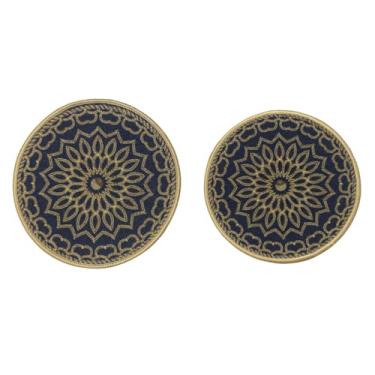 Imagem de Jogo de Descanso de Panela, 2 Peças, Estampado, Emborrachado, 18cm e 20cm de Diâmetro, Base de Borracha (Mandala)