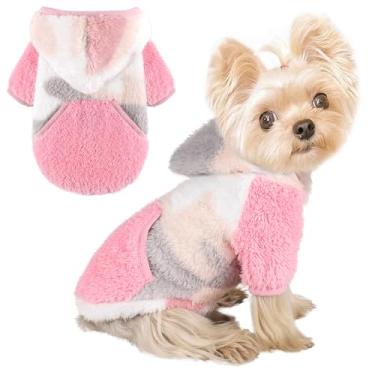 Imagem de Suéter de cachorro roupas de inverno para cães pequenos, meninos, meninas, animais de estimação, casacos de clima frio, moletom de outono para chihuahua Yorkie, suéter de gato, camuflado, PP