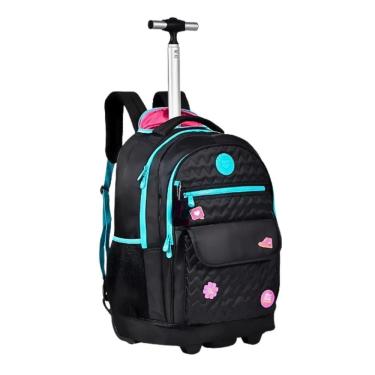 Imagem de Mochila Rodinhas Luluca Bolsa Escolar Preto 33L - Lu24085