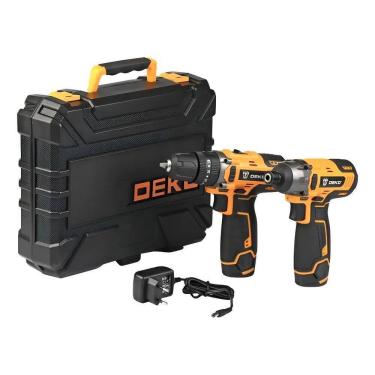 Imagem de Parafusadeira/Furadeira Deko 3/8 + Parafusadeira Impacto 1/4
