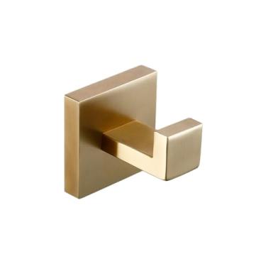 Imagem de Conjunto de ferragens de banheiro dourado escovado para montagem na parede, suporte de rolo de papel higiênico, toalheiro, cabide de aço inoxidável, kit de acessórios de aço inoxidável, barra de