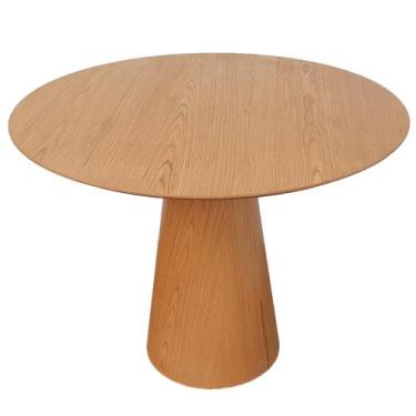 Imagem de Mesa de Jantar Cone 80 Cm Base Madeira Freijó - O REI DAS POLTRONAS