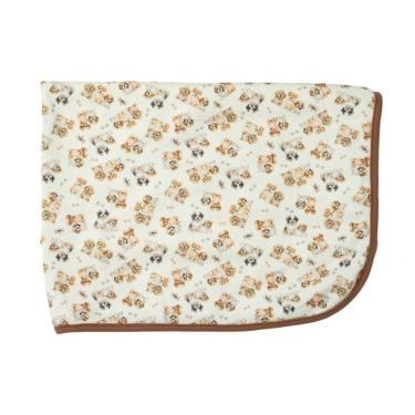 Imagem de Cueiro Bebê Estampado Suedine Doguinhos Marrom - Hug