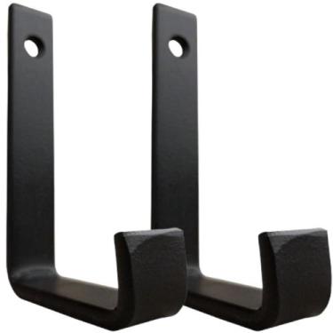 Imagem de Kit 2 Gancho Cantoneira Suporte 8 Cm Ferro Prateleira Mão Francesa - L