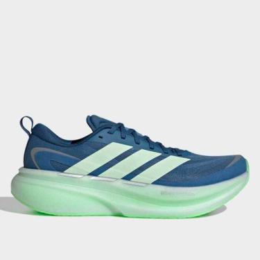 Imagem de Tênis Adidas Supernova Glide Masculino, Azul, Verde, 40