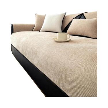 Imagem de Capa De Sofá Minimalista Antiderrapante Em Chenille Para Todas as Esta