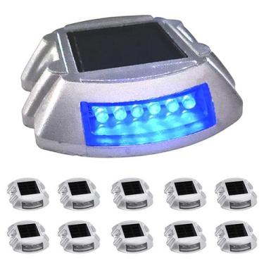 Imagem de Tacha Solar Viaria Olho de Gato Kit 10 Uni Relfetiva Estrada Rodovia S