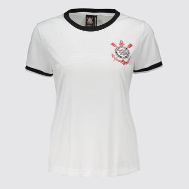 Imagem de Camisa Corinthians Lumina Feminina Branca - Braziline, M