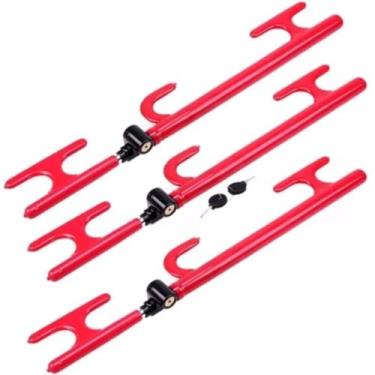Imagem de 3 Travas Carneiro Antifurto Pedal E Volante Para Carro 55cm - IDEA+PRO