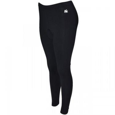 Imagem de Calça Kanxa Ciclismo Feminina Bike Acolchoada, M, Preto