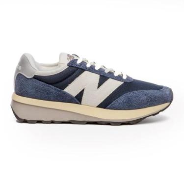 Imagem de Tênis Casual New Balance 370V1 Masculino, Azul branco off, 39