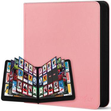 Imagem de Álbum para Cartas Zofly 12 Bolsos, Capacidade para 720 Cartas, Rosa co