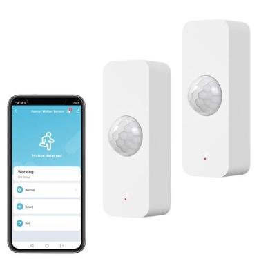 Imagem de Detector de Movimento WiFi Zecamin Sem Fio Compatível com Alexa 2 Unid