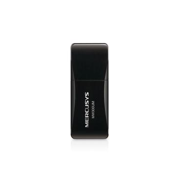 Imagem de Mini Adaptador USB Wireless Mercusys MW300UM 300 Mbps